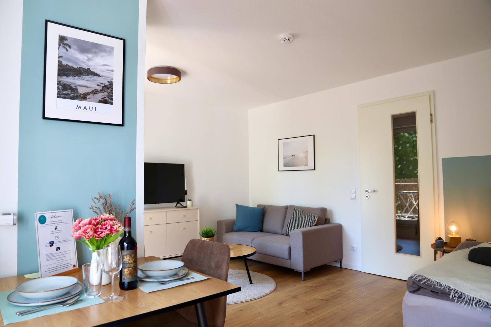 Gemuetliches 1R Apartment Mit Balkon, Parking, Tv Streaming Magdeburg Eksteriør bilde